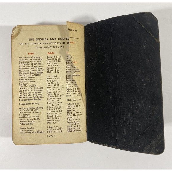 New Testament Of Our Lord And Savior Prayer Book Vintage 1948 Religious Catholic - Picture 11 of 12